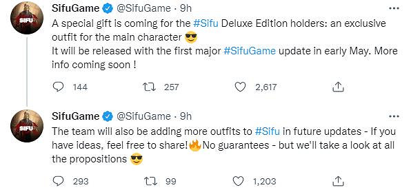 《師父》宣布豪華版補償5月上線 主角專屬服飾