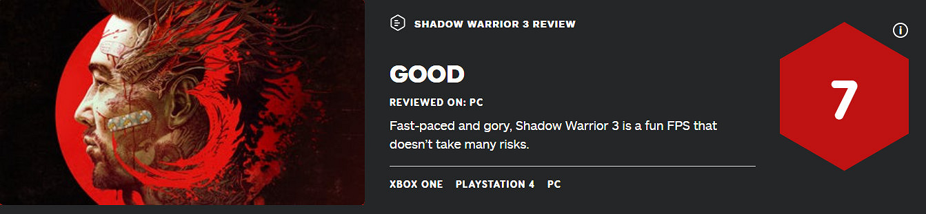 《影武者3》IGN 7分 沒有太多創新但戰鬥很爽快