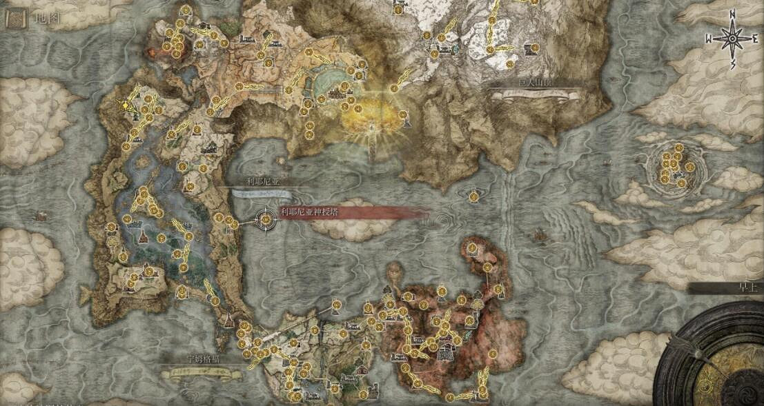 《艾爾登法環》神授塔位置地圖分布匯總 利耶尼亞神授塔在哪？