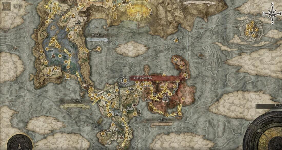 《艾爾登法環》神授塔位置地圖分布匯總 利耶尼亞神授塔在哪？