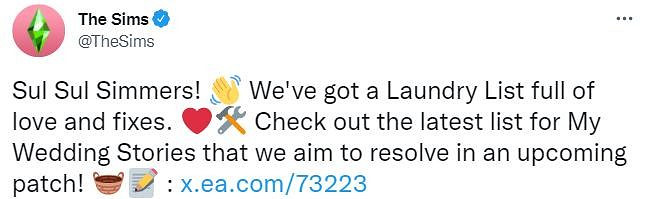 《模擬市民4》將為“婚旅奇緣”DLC發布修復更新檔 上線時間待定