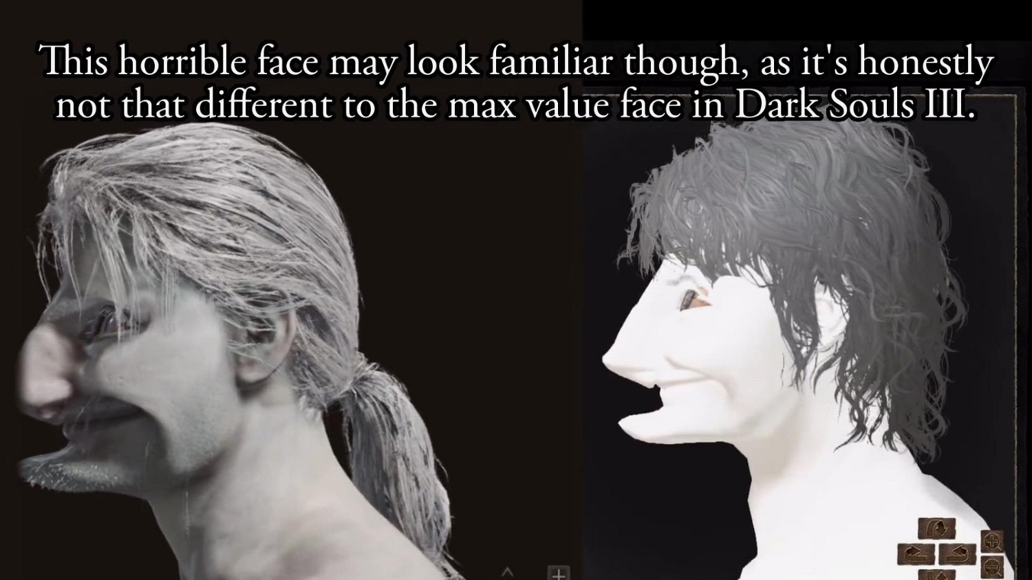 《艾爾登法環》角色創建器隱藏了面部變形 很獵奇