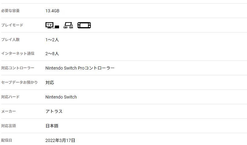 《女神異聞錄4:無敵究極後橋背摔》Switch版容量超13GB 《女神異聞錄4:無敵究極後橋背摔》Switch版容量超13GB