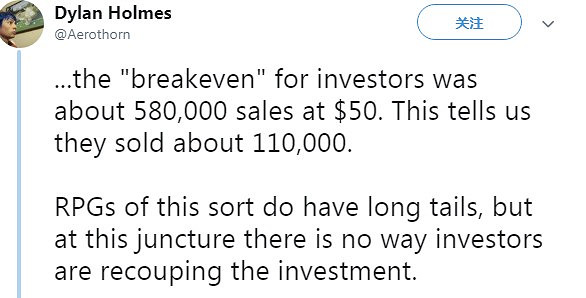 《永恆之柱2：死亡之火》翻身艱難 全球僅售出11萬份