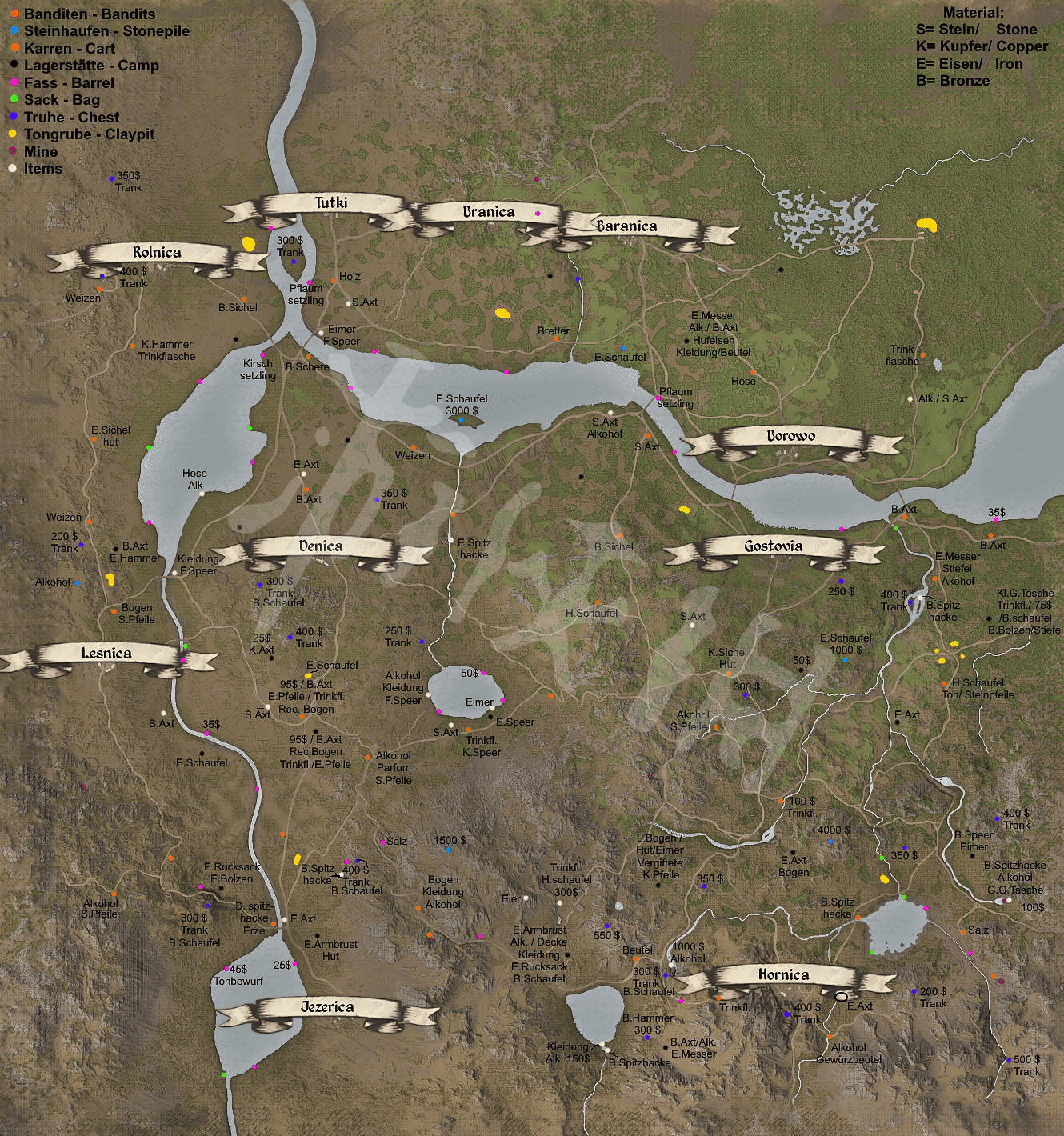 《中世紀王朝》資源地圖分享 地圖資源在哪？