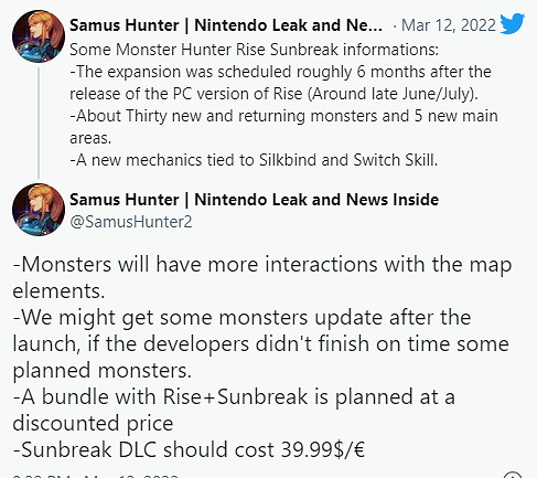 爆料:《魔物獵人崛起:曙光》6-7月推出!255元! 爆料:《魔物獵人崛起:曙光》6-7月推出!255元!