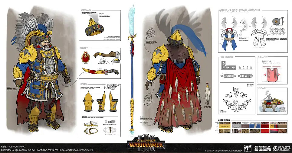 原來都是原畫在C! 《全面戰爭 戰鎚3》公開設定集 原來都是原畫在C! 《全面戰爭 戰鎚3》公開設定集