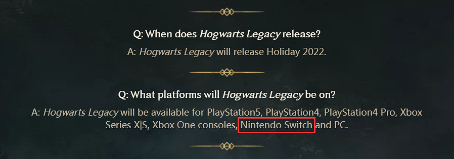 《霍格華茲的傳承》將登陸Switch平台:公布實體版封面! 《霍格華茲的傳承》將登陸Switch平台:公布實體版封面!