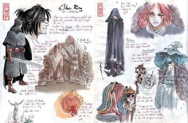 玩家分享自製專屬《艾爾登法環》手繪本 風格獨特！