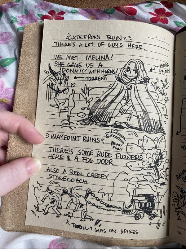 玩家分享自製專屬《艾爾登法環》手繪本 風格獨特！