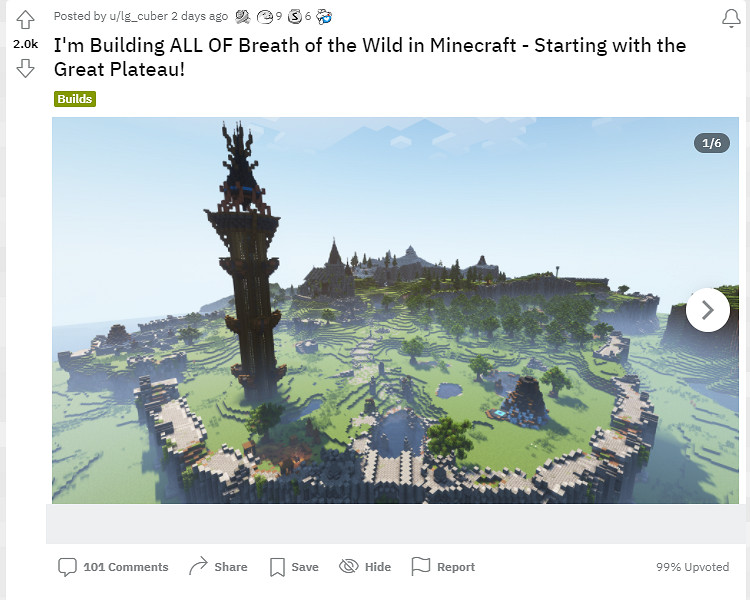 《當個創世神麥塊》大神再發力！還原《塞爾達：曠野之息》