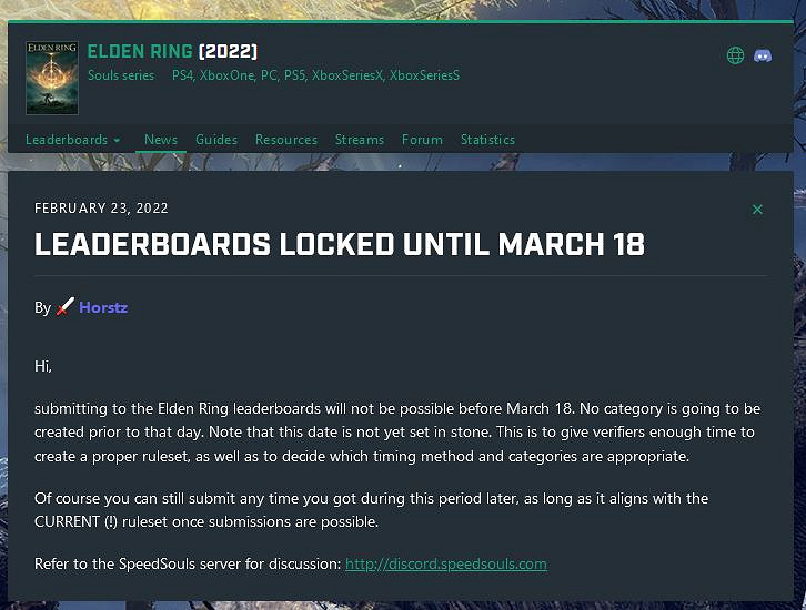 《艾爾登法環》速通者的競爭：突破30分鐘大關