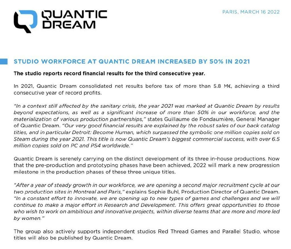 互動電影遊戲《底特律:我欲為人》銷量突破650萬 互動電影遊戲《底特律:我欲為人》銷量突破650萬