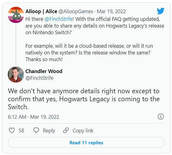 Switch版《霍格華茲的傳承》會是雲遊戲嗎?製作人如此回答 Switch版《霍格華茲的傳承》會是雲遊戲嗎?製作人如此回答