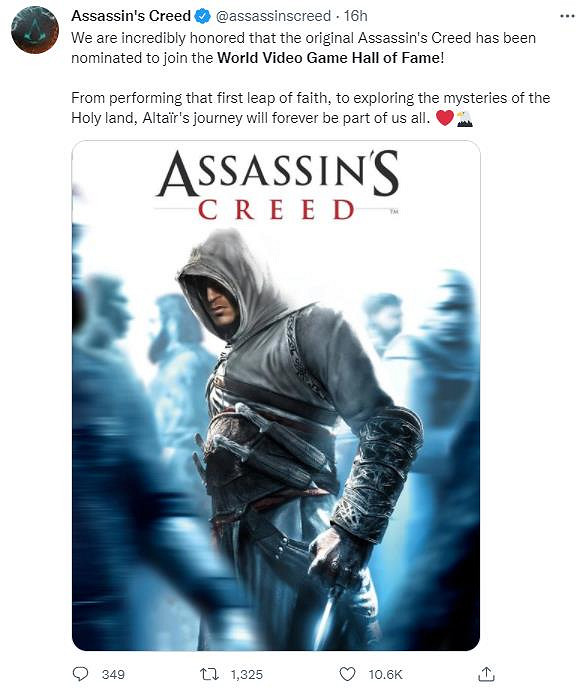 年度“世界電子遊戲名作堂”提名公布 《刺客教條1》入選 年度“世界電子遊戲名作堂”提名公布 《刺客教條1》入選