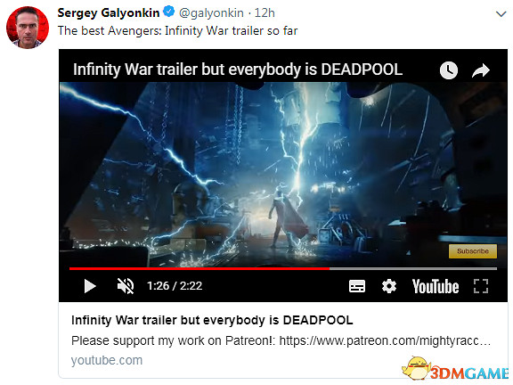 《復仇者聯盟3》迄今最佳預告 所有人都是死侍！