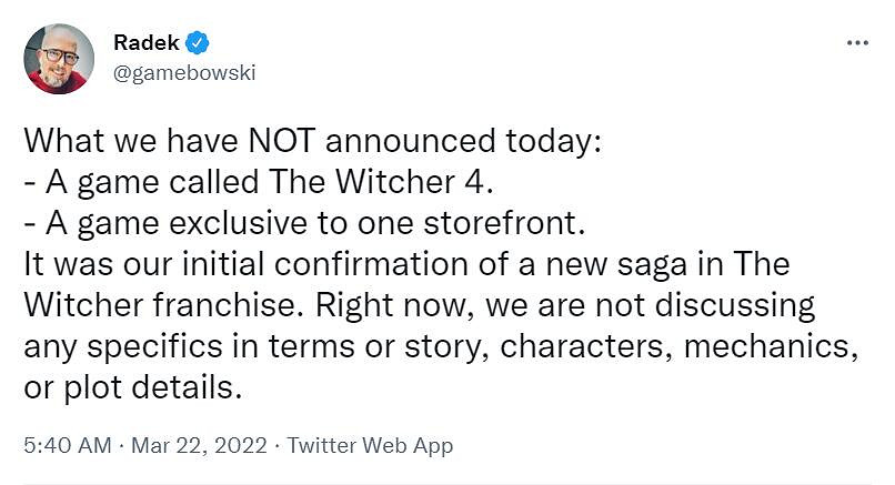 “巫師4”不是“巫師4”！CDPR澄清巫師新作2大誤區