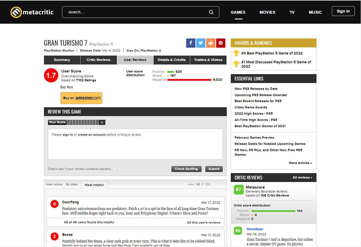 繼續發酵！抗議《跑車浪漫旅7》砍收益玩家開腳本自動刷錢