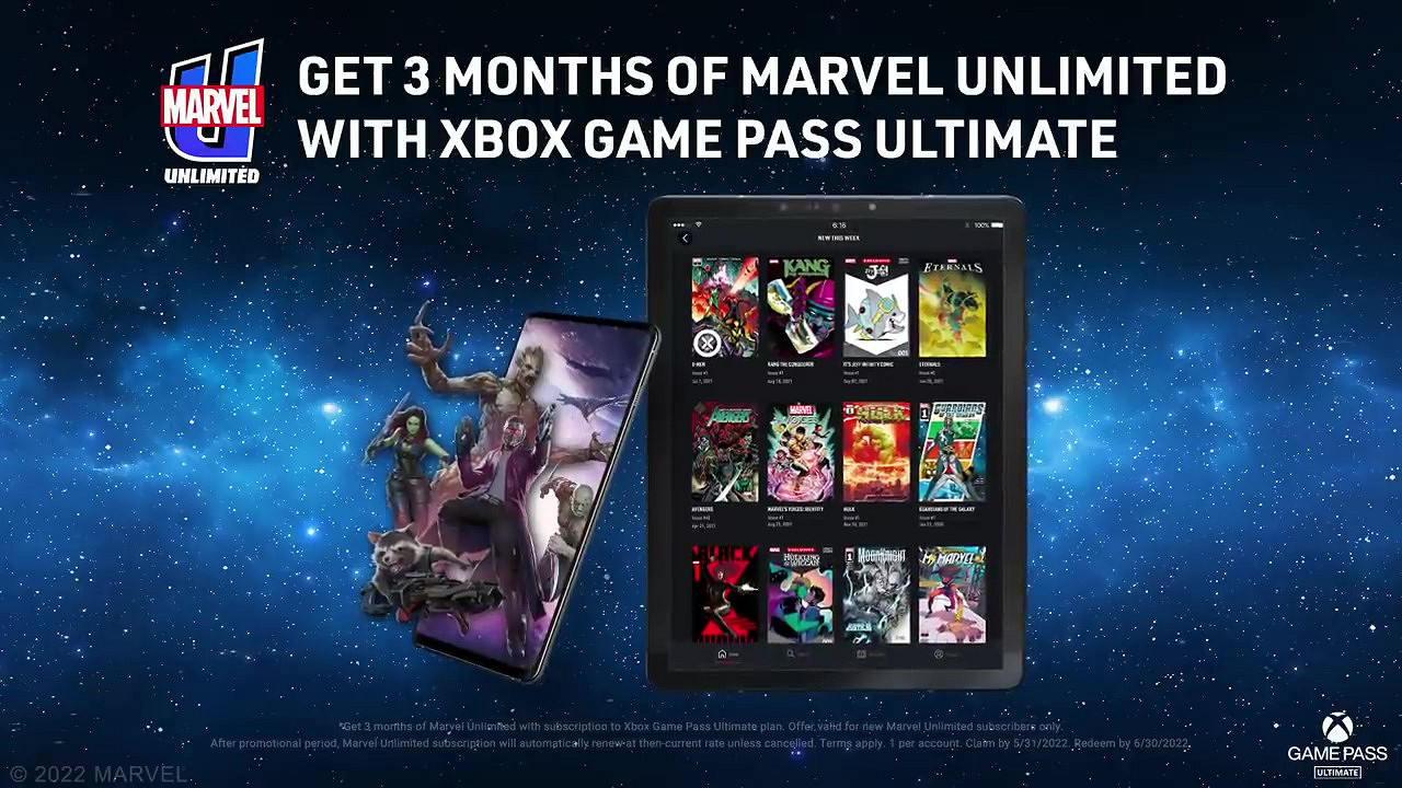 感受英雄故事  Xbox Game Pass (XGP) U會員可領取3個月《漫威無限漫畫》會員