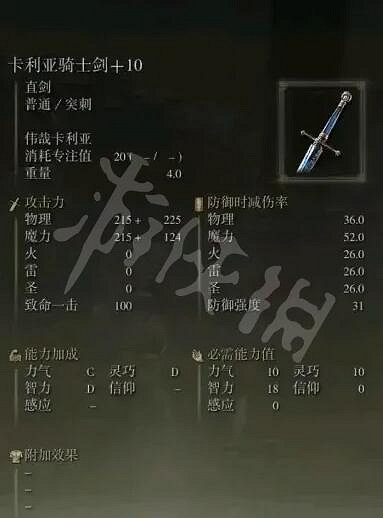 《艾爾登法環》卡利亞騎士套裝怎麽樣 卡利亞騎士套裝位置分享