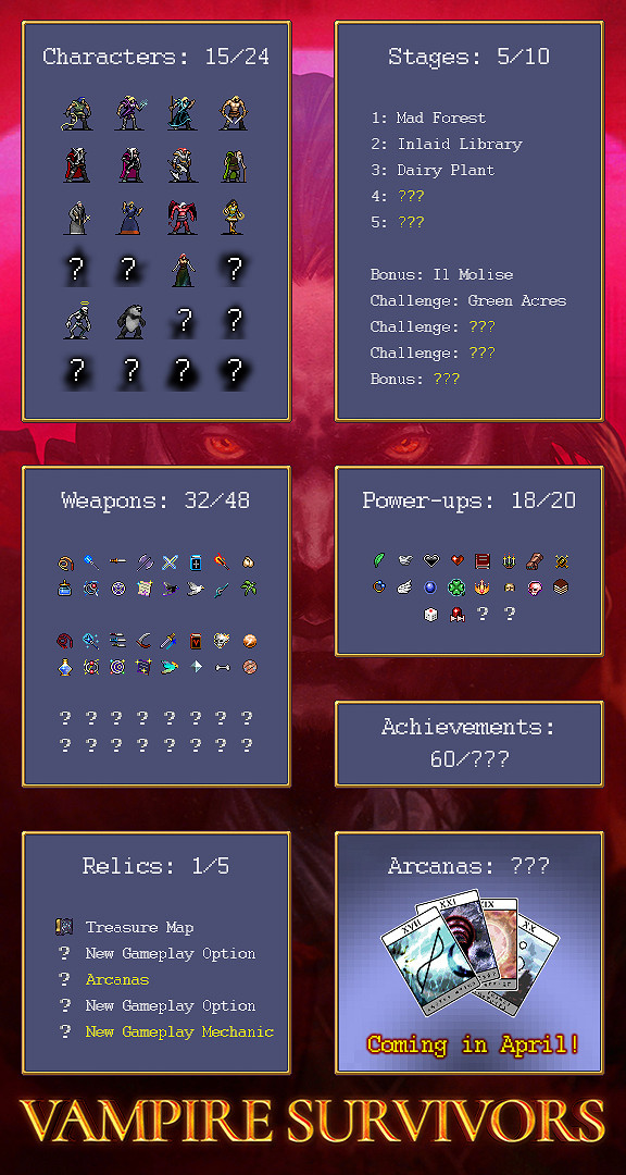 《吸血鬼倖存者》1.0版更新計劃:還有2大全新機制! 《吸血鬼倖存者》1.0版更新計劃:還有2大全新機制!