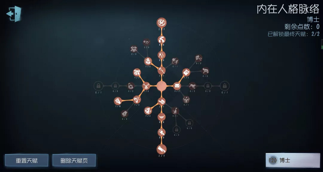 《第五人格》2022博士天賦加點圖 博士天賦怎麽加點 《第五人格》2022博士天賦加點圖 博士天賦怎麽加點