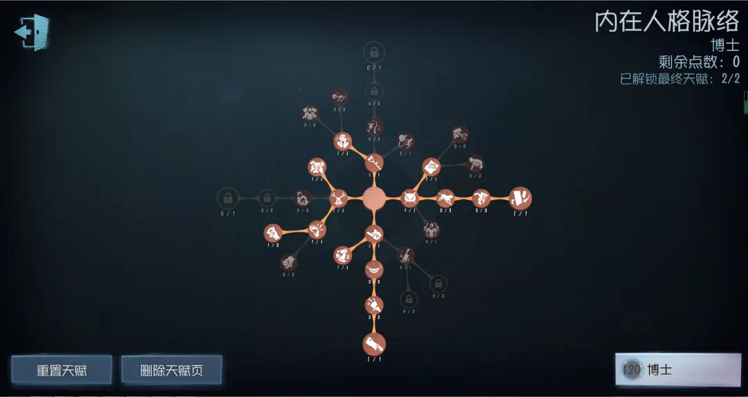 《第五人格》2022博士天賦加點圖 博士天賦怎麽加點 《第五人格》2022博士天賦加點圖 博士天賦怎麽加點