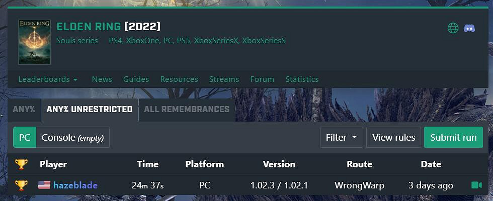 眾神之戰打響!《艾爾登法環》已確立三套速通規則! 眾神之戰打響!《艾爾登法環》已確立三套速通規則!