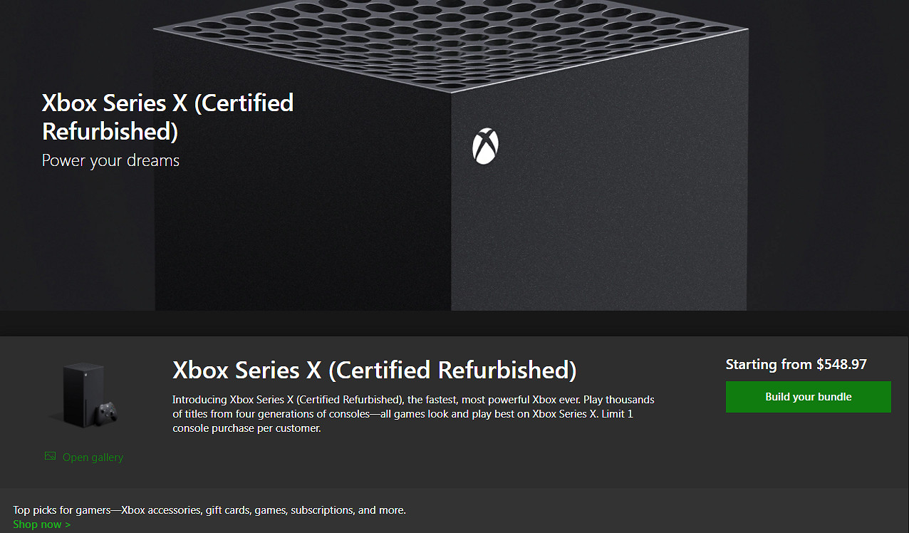 微軟上架XSX官翻版!便宜30美元但需捆綁遊戲和手把 微軟上架XSX官翻版!便宜30美元但需捆綁遊戲和手把