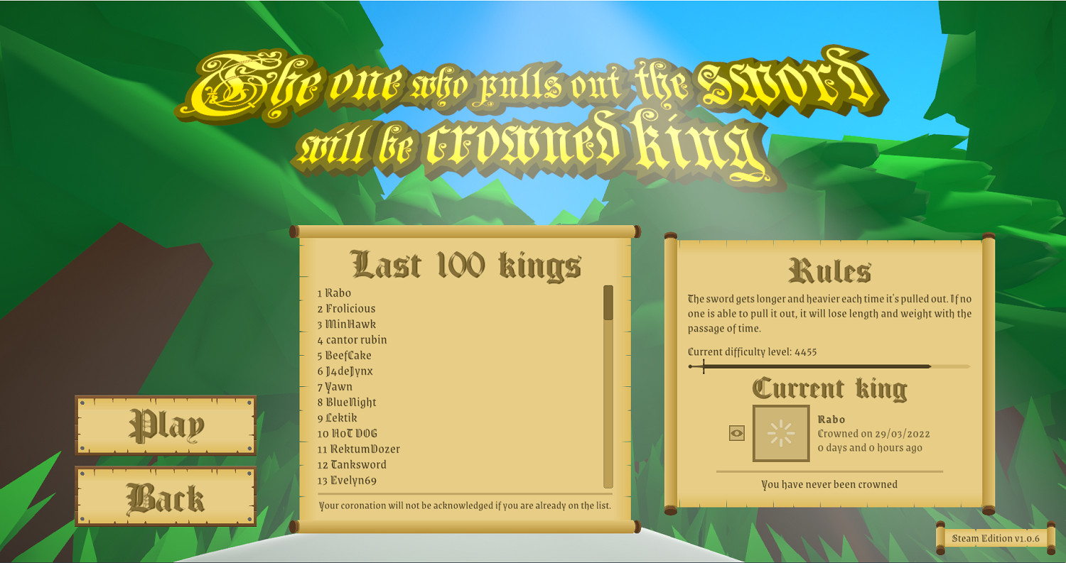 免費遊戲《拔劍為王》Steam好評率96% 結局思細級恐 免費遊戲《拔劍為王》Steam好評率96% 結局思細級恐