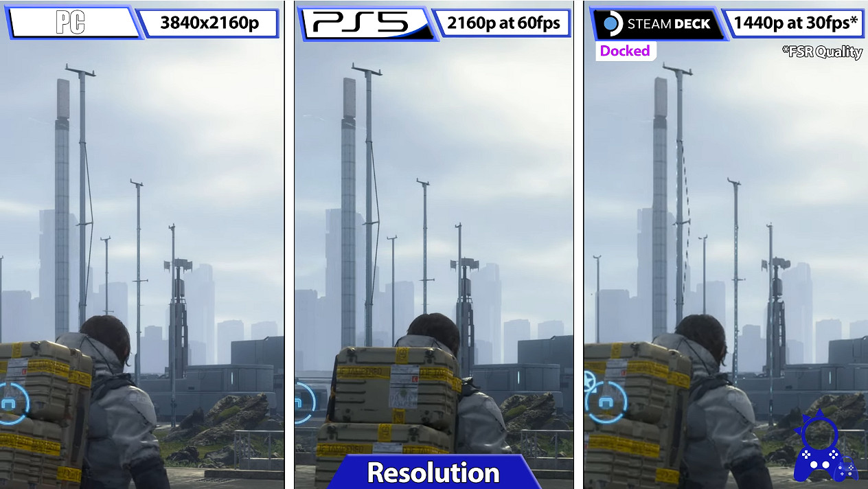 《死亡擱淺導剪版》PS5、PC、Steam Deck圖形對比 《死亡擱淺導剪版》PS5、PC、Steam Deck圖形對比