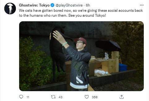 不公平喵喵黨第一！《幽靈線：東京》官推被貓貓劫持