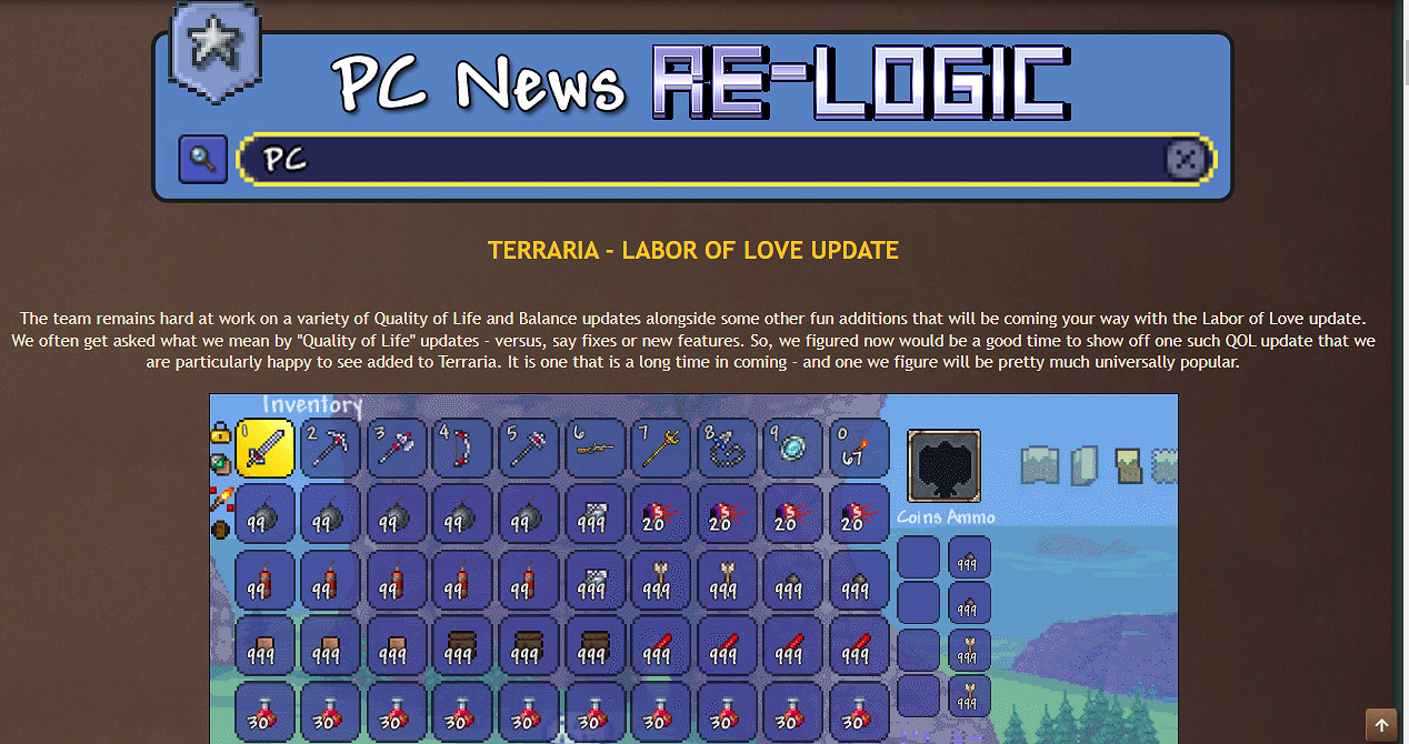 泰拉瑞亞2.0? 《泰拉瑞亞》介紹新更新以及新作開發 泰拉瑞亞2.0? 《泰拉瑞亞》介紹新更新以及新作開發