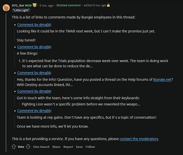 Bungie表示《命運2》 Scron秒殺問題本賽季不會修復