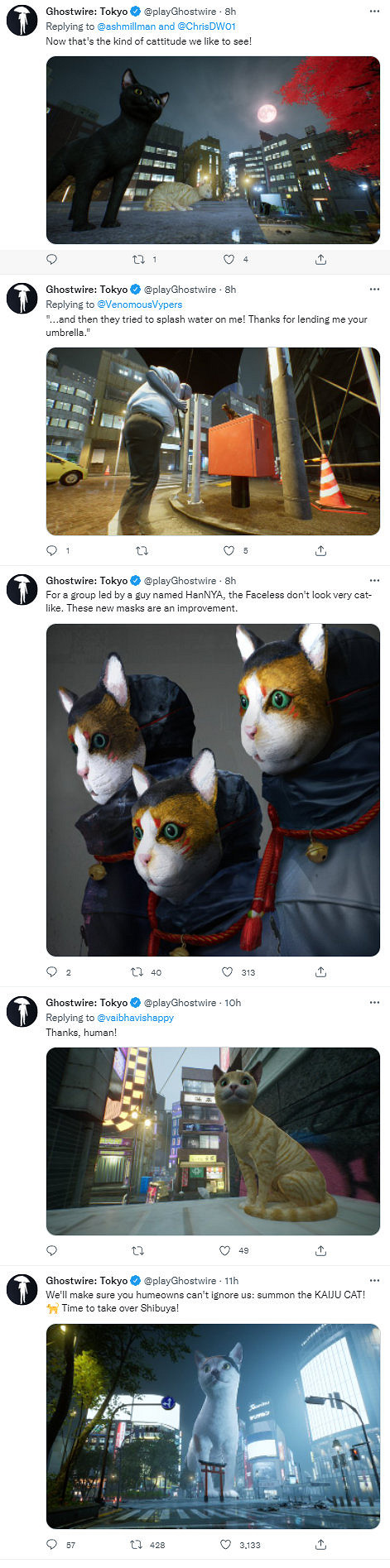 不公平喵喵黨第一！《幽靈線：東京》官推被貓貓劫持