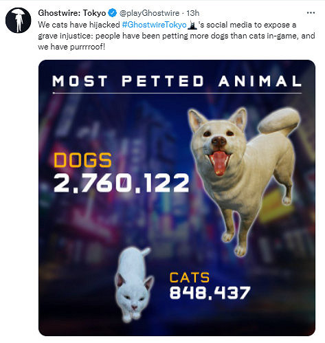 不公平喵喵黨第一！《幽靈線：東京》官推被貓貓劫持