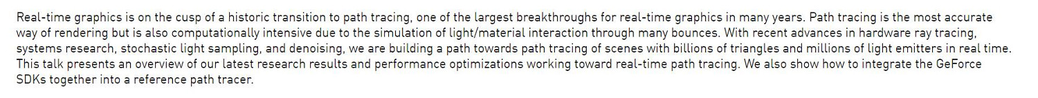 比光追還強?輝達稱路徑追蹤是最真實的渲染途徑! 比光追還強?輝達稱路徑追蹤是最真實的渲染途徑!