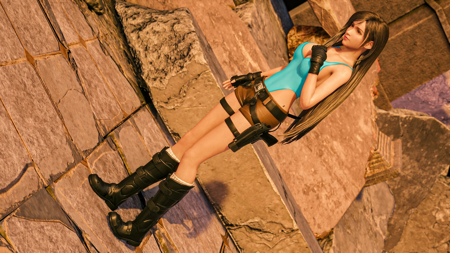 《最終幻想7重製版》新mod讓蒂法換上勞拉經典造型! 《最終幻想7重製版》新mod讓蒂法換上勞拉經典造型!