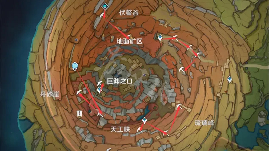 《原神》層岩巨淵水晶礦在哪？層岩巨淵水晶礦路線介紹