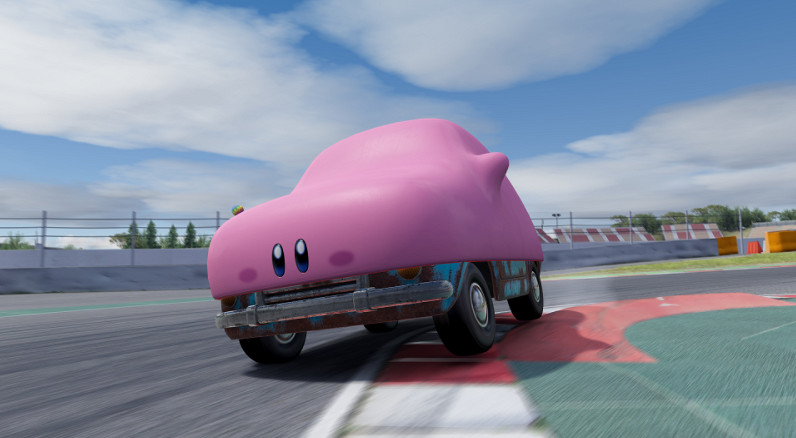 竟然毫無違和感!《神力科莎出賽準備》星之卡比賽車MOD發布 竟然毫無違和感!《神力科莎出賽準備》星之卡比賽車MOD發布