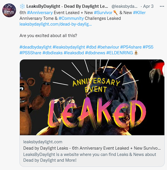 爆料《黎明死線》6周年紀念活動內容 新地圖,新殺手