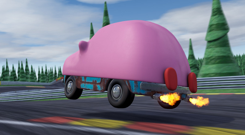 竟然毫無違和感!《神力科莎出賽準備》星之卡比賽車MOD發布 竟然毫無違和感!《神力科莎出賽準備》星之卡比賽車MOD發布