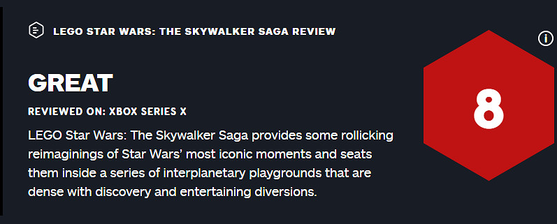 《樂高星戰：天行者傳奇》獲IGN8分：星戰正統在樂高！