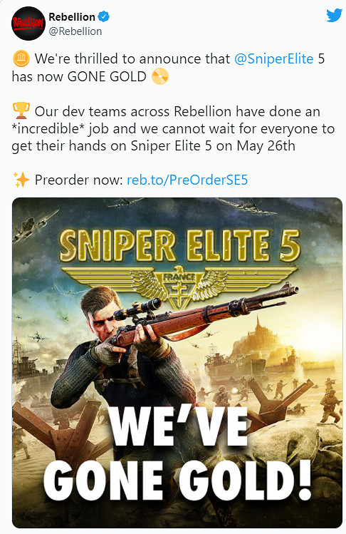 《狙擊精英5》已經開發完成不會跳票 首發加入 Xbox Game Pass (XGP) 