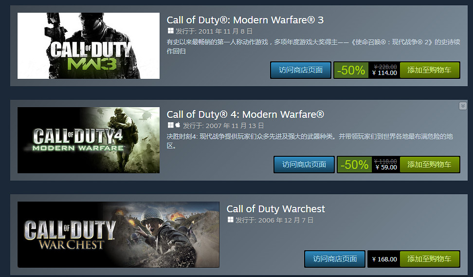 低至3.3折!Steam開啟《決勝時刻》系列限時特賣活動 低至3.3折!Steam開啟《決勝時刻》系列限時特賣活動