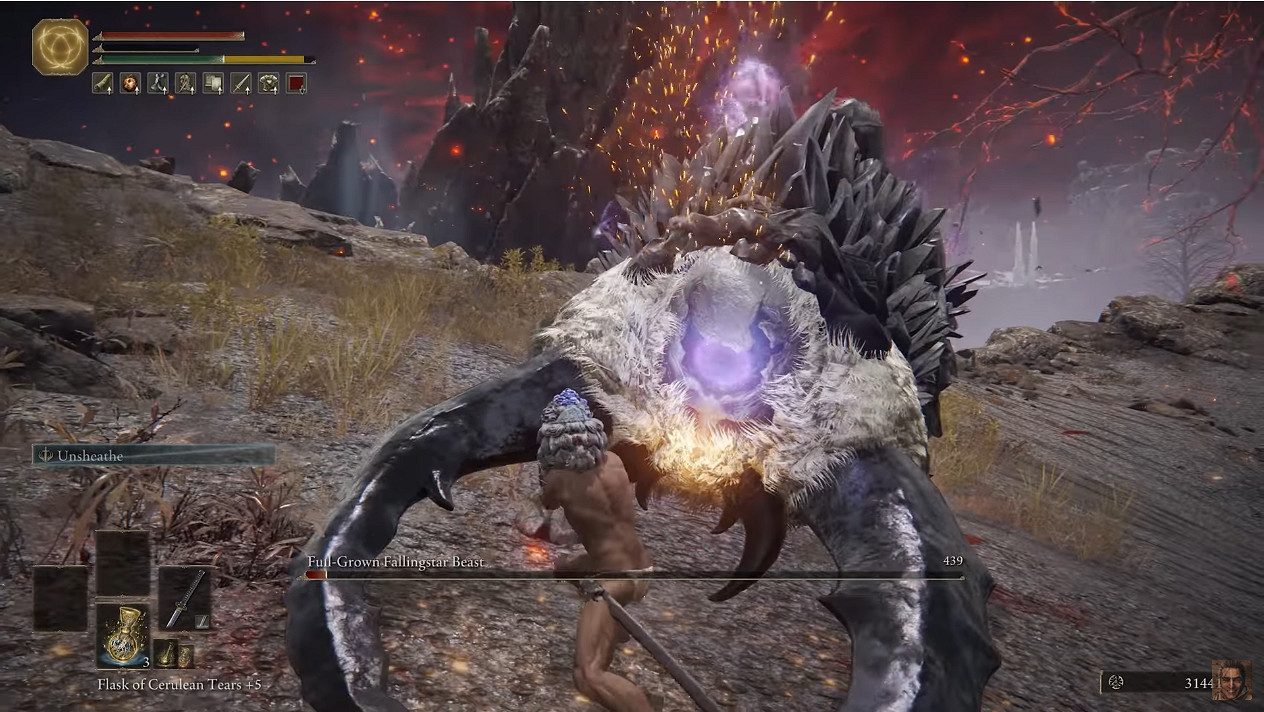 《艾爾登法環》墜星成獸無傷戰鬥!你擱著打《怪獵》呢 《艾爾登法環》墜星成獸無傷戰鬥!你擱著打《怪獵》呢