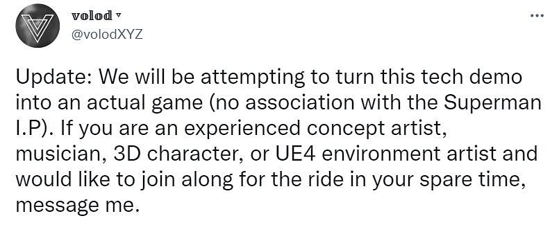 效果超預期？虛幻5&quot;超人&quot;mod將被做成一部完整遊戲！