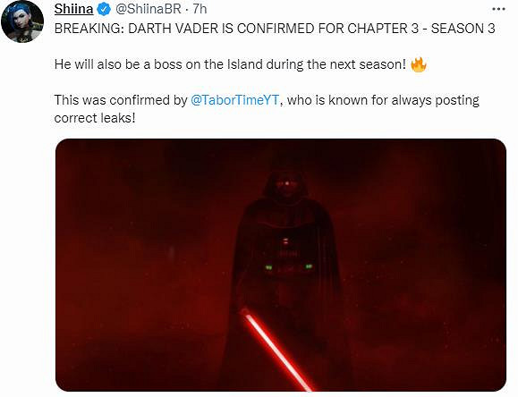 傳聞：黑武士“達斯維達”將來有可能加入《要塞英雄》