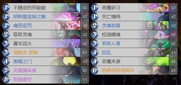 《爐石戰記》疲勞術卡組2022 奧特蘭克的決裂疲勞術卡組程式碼 《爐石戰記》疲勞術卡組2022 奧特蘭克的決裂疲勞術卡組程式碼