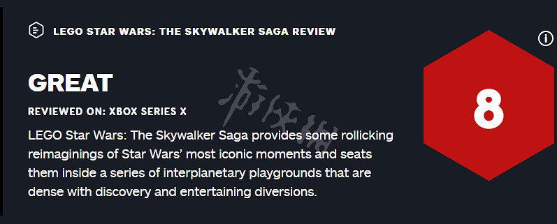 《樂高星際大戰天行者傳奇》IGN評分高嗎？IGN評分及評價一覽